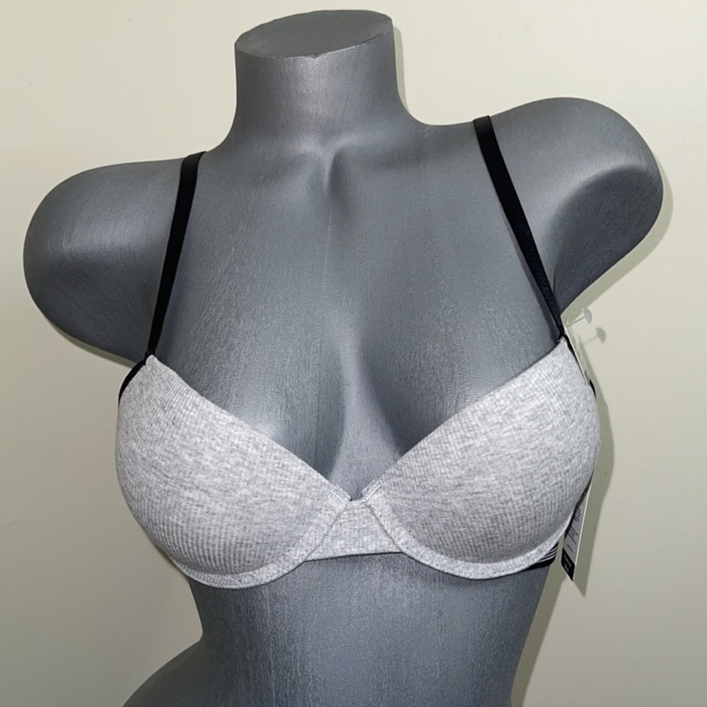 Bebe Logo Push Up Cotton Underwire Padded Bra. NWT size 34B or 36D.